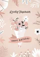 Pretty Birthday Card - For Stepmum - Floral Bouquet created by Evie Garnett Designs