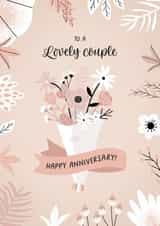 Pretty Anniversary Card - For Couple - Floral Bouquet created by Evie Garnett Designs