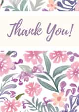 Watercolour Floral Card - Thank You created by Ronnie O