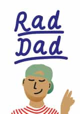Rad Dad for a cool dad on fathers day or birthday. created by Girl Gotta Draw