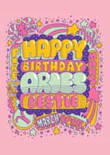 Cute Birthday Card - Aries Zodiac Sign created by Harkiran Kalsi