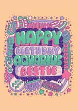 Cute Birthday Card - Aquarius Zodiac Sign created by Harkiran Kalsi