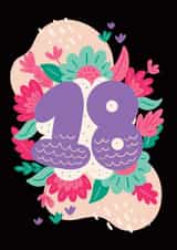 Cute Birthday Card - 18th Birthday - For Her created by Harkiran Kalsi