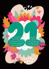 Cute Birthday Card - 21st Birthday - For Her created by Harkiran Kalsi