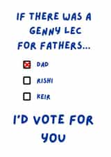 Funny Birthday Card - General Election - Genny Lec created by Young Fogey