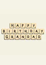 Cute Birthday Card - For Grandad - Scrabble created by Jamie Lindsay