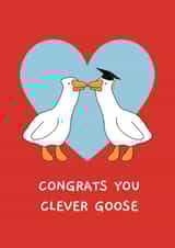 Cute Graduation Card - Clever Goose - For Partner created by Sundiva Designs