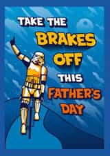 Funny Father's Day Card - Star Wars - Cycling Stortrooper created by Cardology