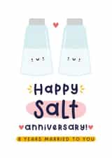 Cute Anniversary Card - 8th Wedding Anniversary - Salt created by Joanne Hawker