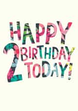 Pretty Birthday Card - 2nd - For Her created by The Boy and the Bear