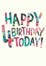 Pretty Birthday Card - 4th - For Her created by The Boy and the Bear