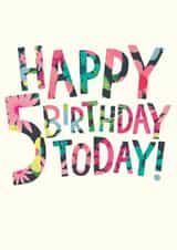 Pretty Birthday Card - 5th - For Her created by The Boy and the Bear