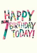 Pretty Birthday Card - 7th - For Her created by The Boy and the Bear