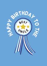 Cute Birthday Card - For Uncle - Rosette created by Gem Draws Stuff
