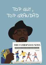 Heartfelt Father's Day Card - For Grandad - Top Guy, Top Grandad created by AfroTouch Design