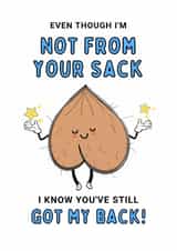 Funny Father's Day Card - For Stepdad or Father Figure - Not From Your Sack created by Gobbygifts