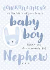Cute New Baby Card - Baby Boy - Nephew created by Juniper and Rose Studio