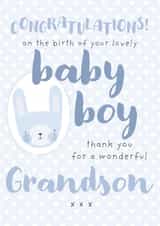 Cute New Baby Card - Baby Boy - Grandson created by Juniper and Rose Studio