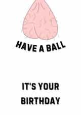 Funny Birthday Card For Adults - Have A Ball created by Five Bears Co