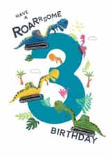 Cute Birthday Card - 3rd - Dino Diggers created by Paper Pigeon Creative