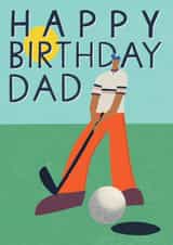 Arty Birthday Card - Dad - Golf created by Laura Darrington Design Ltd.