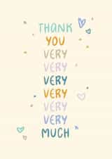 Cute Thank You Card - Pretty Typographic created by Rebecca Prinn