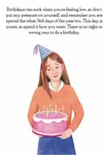 Heartfelt Birthday Card - Mental Health - Feeling Low created by Mind Over Letter