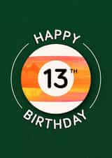 Classic 13th Birthday Card - 13 Pool Ball created by Gemma Pratt