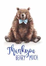Cute Thank You Card - Beary Much created by Citrus Bunn