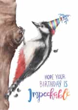 Impeckable Woodpecker - Cute and Funny Birthday Card created by Citrus Bunn