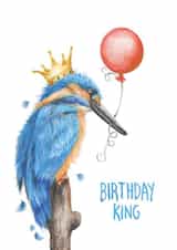 Birthday King - Kingfisher Birthday Card - For Him created by Citrus Bunn