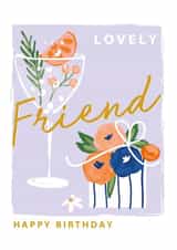 Classic Birthday Card - Present and Cocktail - For Friend created by SABIVO Design by Sabina