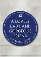 Heartfelt Birthday Card - For Her - Heritage Plaque created by Brainbox Candy