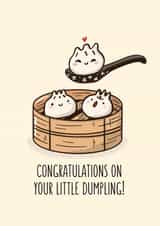 Cute New Baby Card - Congratulations On Your Little Dumpling created by Angel Kao Designs