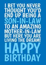 Funny Birthday Card - For Son In Law - From Amazing Mother In Law created by @Cupsie's Creations