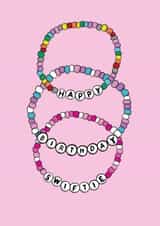 Cute Birthday Card - Taylor Swift - Swiftie Friendship Bracelet created by Becca Davis