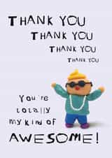 Thank you card for someone awesome created by CHARLOTTE WEBB UK