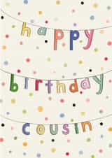 Classic Birthday Card - For Cousin - Bunting created by Love Lucy Illustration