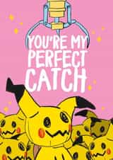 Cute Anniversary Card - Pokemon Pikachu - Perfect Catch created by Wild Card
