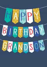 Classic Birthday Card - For Grandson - Birthday Bunting created by The Boy and the Bear