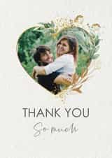 Personalised Thank You Photo Card created by Choo Choo  - Classic Thank You Photo Card - Botanical Heart
