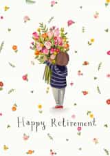 Cute Retirement Card - For Her - Bouquet created by Love Lucy Illustration