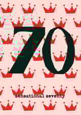 Sensational Seventy - 70th Birthday Card created by Poet and Painter