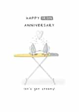 Cute 6th Anniversary Card - Let's Get Steamy - Iron Anniversary created by Larry the Match
