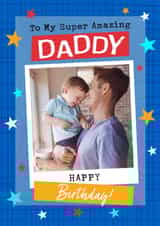 Personalised Birthday Photo Card created by Dalia Clark Design - Classic Birthday Photo Card - For Dad - From The Kids
