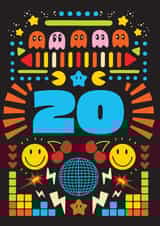 Arty Birthday Card - 20th - For Him and For Her created by OBJECTABLES