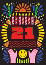 Arty Birthday Card - 21st - For Him and For Her created by OBJECTABLES