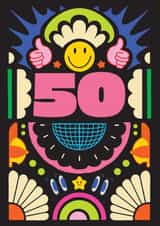 Arty Birthday Card - 50th - For Him and For Her created by OBJECTABLES