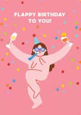 Fun Birthday Card - Party - Flappy Boob Card created by Stormy Knight