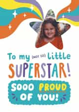 Personalised Exams Photo Card created by Josie Gledhill - Cute Congratulations Photo Card - For Kids - Little Superstar